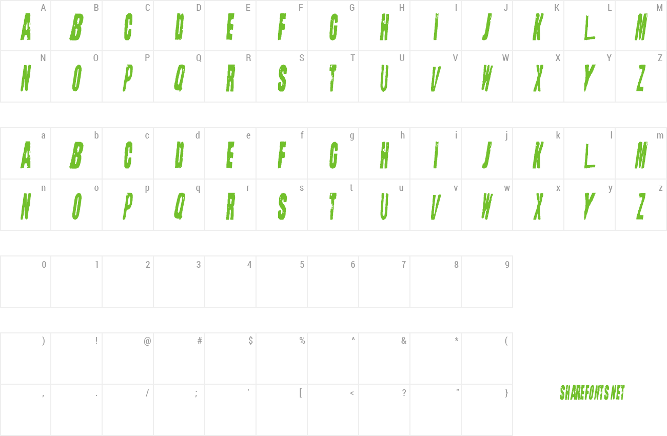 Font Straight Face preview